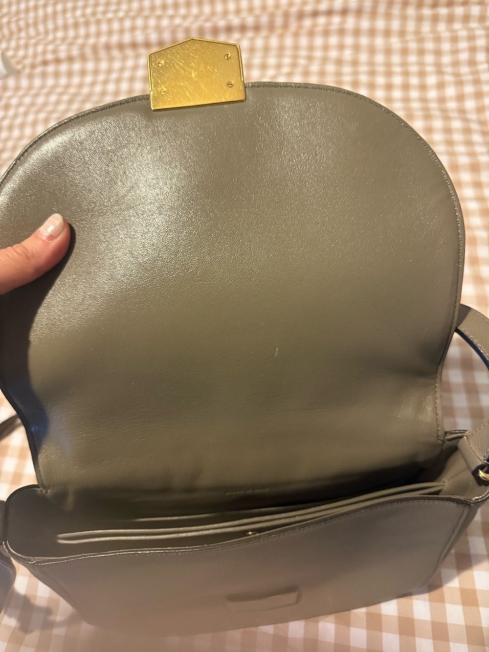 Celine medium trotted sling bag size taupe - Picture 7 of 14